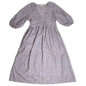 Madewell Marianna Puff-Sleeve Midi Dress in Dream-On Daisies Size Small